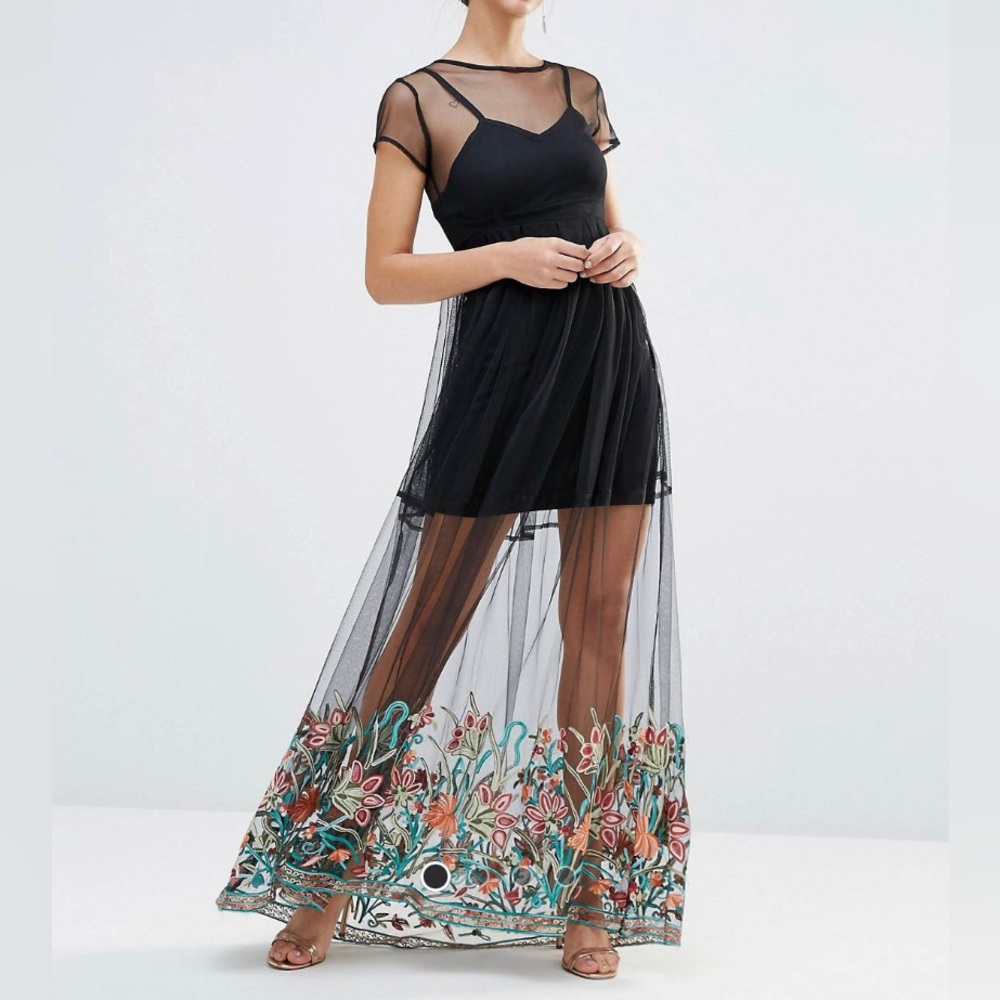 Forever 21 Mesh Maxi Dress